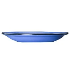 Alternative view of International Tableware CF-2 Campfire 6" Speckle Ocean Blue Rolled Edge Stoneware Saucer - 36/Case