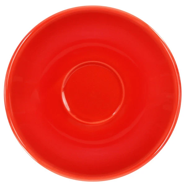 International Tableware CA-36-CR Cancun 5 1/8" Crimson Red Stoneware A.D. Saucer - 36/Case 1 International Tableware CA-36-CR Cancun 5 1/8" Crimson Red Stoneware A.D. Saucer - 36/Case