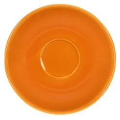 International Tableware CA-36-O Cancun 5 1/8" Orange Stoneware A.D. Saucer - 36/Case