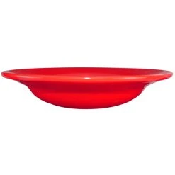 International Tableware CA-3-CR Cancun 10 Oz. Crimson Red Stoneware Deep Rim Soup Bowl - 24/Case