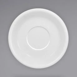 International Tableware 81376-02S Bistro 6 1/4" European White Stoneware Saucer - 36/Case