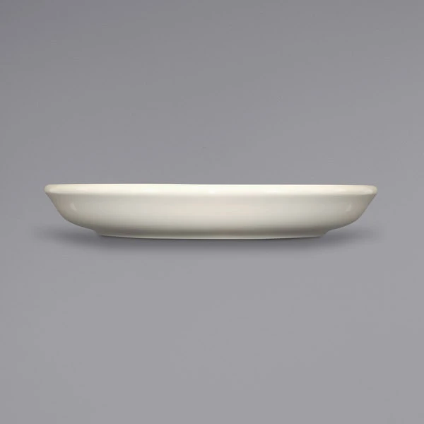 International Tableware 822-01S 6 1/8" Ivory (American White) Stoneware Latte Saucer - 24/Case 2 International Tableware 822-01S 6 1/8" Ivory (American White) Stoneware Latte Saucer - 24/Case - Image 2