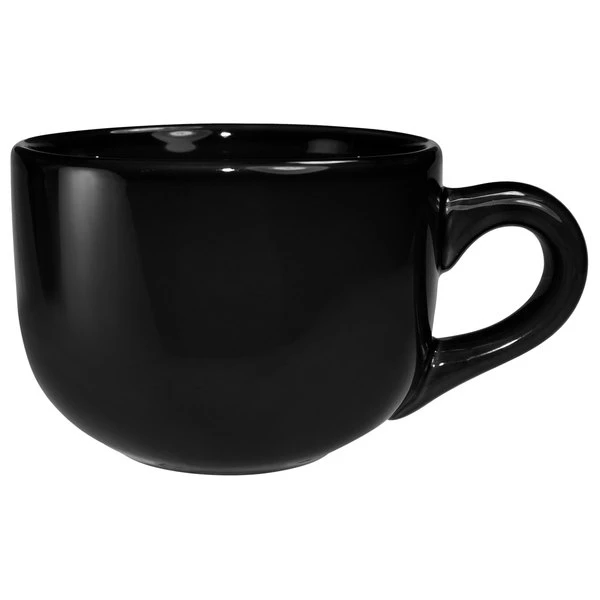 International Tableware 822-05 Cancun 14 Oz. Black Stoneware Latte Cup - 24/Case 1 International Tableware 822-05 Cancun 14 Oz. Black Stoneware Latte Cup - 24/Case