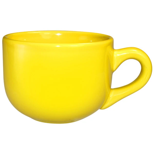 International Tableware 822-242 Cancun 14 Oz. Yellow Stoneware Latte Cup - 24/Case 1 International Tableware 822-242 Cancun 14 Oz. Yellow Stoneware Latte Cup - 24/Case