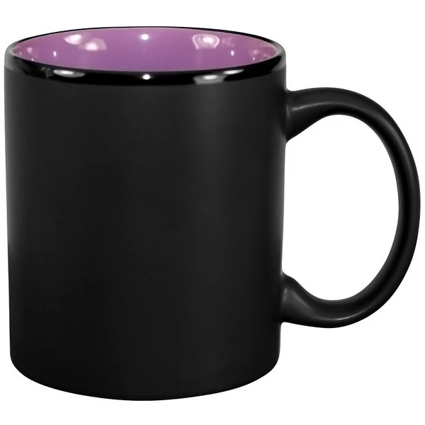 International Tableware 87168-2583C/05MF-05C Hilo 11 Oz. Purple In / Black Out Stoneware C-Handle Mug - 12/Case 1 International Tableware 87168-2583C/05MF-05C Hilo 11 Oz. Purple In / Black Out Stoneware C-Handle Mug - 12/Case