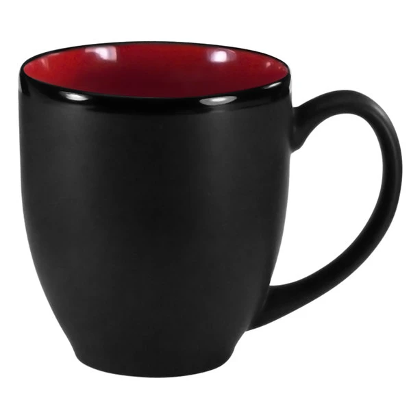 International Tableware 81376-2904/05MF-05C Hilo 14 Oz. Red In / Black Out Stoneware Bistro Cup - 12/Case 1 International Tableware 81376-2904/05MF-05C Hilo 14 Oz. Red In / Black Out Stoneware Bistro Cup - 12/Case