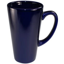 International Tableware 867-04 Cancun 16 Oz. Cobalt Blue Stoneware Funnel Cup - 24/Case
