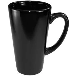 International Tableware 867-05 Cancun 16 Oz. Black Stoneware Funnel Cup - 24/Case