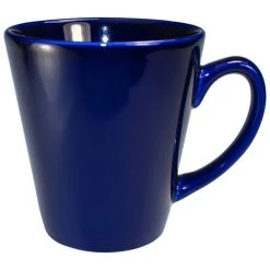 International Tableware 839-04 Cancun 12 Oz. Cobalt Blue Stoneware Funnel Cup - 36/Case