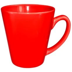 International Tableware 839-2194 Cancun 12 Oz. Crimson Red Stoneware Funnel Cup - 36/Case