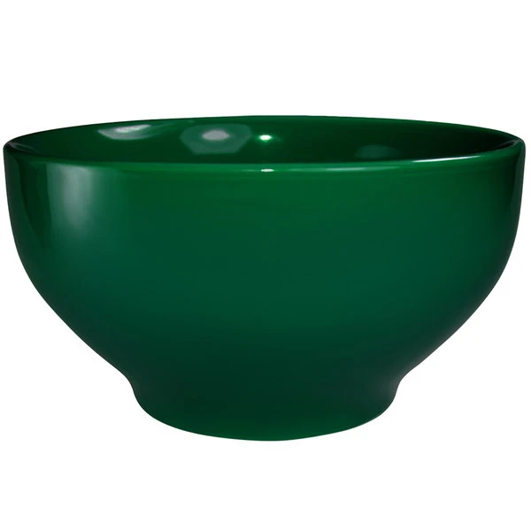 International Tableware CA-43-G Cancun 16 Oz. Green Stoneware Footed Bowl - 24/Case 1 International Tableware CA-43-G Cancun 16 Oz. Green Stoneware Footed Bowl - 24/Case