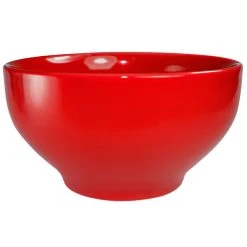 International Tableware CA-43-CR Cancun 16 Oz. Crimson Red Stoneware Footed Bowl - 24/Case