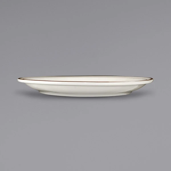International Tableware GR-7 Granada 7 1/4" Ivory (American White) Brown Speckled Narrow Rim Stoneware Plate - 36/Case 2 International Tableware GR-7 Granada 7 1/4" Ivory (American White) Brown Speckled Narrow Rim Stoneware Plate - 36/Case - Image 2
