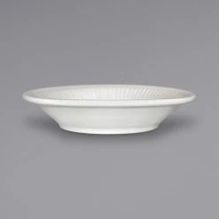 Alternative view of International Tableware AT-2 Athena 5 1/2" Ivory (American White) Embossed Stoneware Saucer - 36/Case
