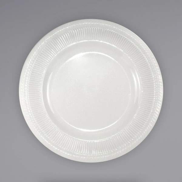 International Tableware AT-6 Athena 6 3/8" Ivory (American White) Wide Rim Rolled Edge Plate - 36/Case 1 International Tableware AT-6 Athena 6 3/8" Ivory (American White) Wide Rim Rolled Edge Plate - 36/Case