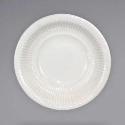 Alternative view of International Tableware AT-11 Athena 7 Oz. Ivory (American White) Embossed Stoneware Fruit Bowl - 36/Case