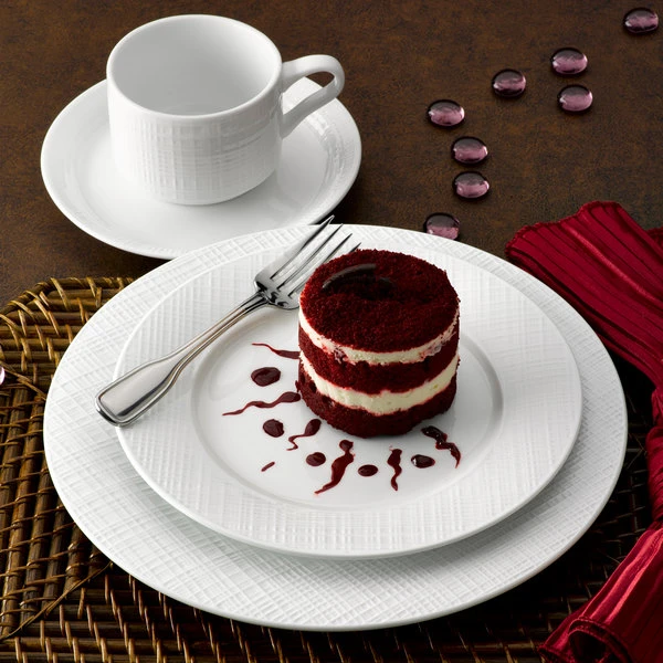 International Tableware DR-2 Dresden 6 1/2" Bright White Porcelain Saucer - 36/Case 3 International Tableware DR-2 Dresden 6 1/2" Bright White Porcelain Saucer - 36/Case - Image 3
