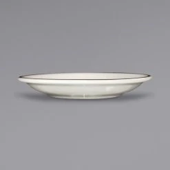Alternative view of International Tableware GR-2 Granada 5 1/2" Ivory (American White) Brown Speckled Stoneware Saucer - 36/Case