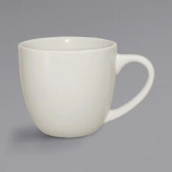 International Tableware RO-56 Roma 8 Oz. Ivory (American White) Rolled Edge Cappuccino Mug - 36/Case