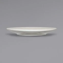 Alternative view of International Tableware RO-67 Roma 6 1/2" Ivory (American White) Wide Rim Rolled Edge Cappuccino Saucer - 36/Case