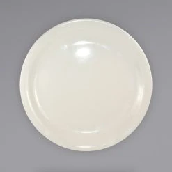 International Tableware VA-20 Valencia 11" Ivory (American White) Narrow Rim Stoneware Plate - 12/Case