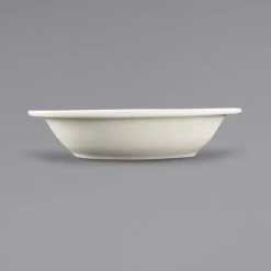 International Tableware VA-201 Valencia 44 Oz. Ivory (American White) Narrow Rim Oval Serving Bowl - 12/Case