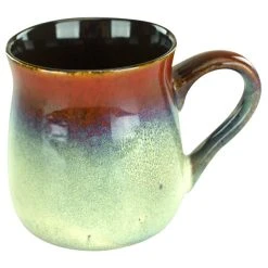 International Tableware 4416-318 Sioux Falls 16 Oz. Rust To Beige Stoneware Tavern Mug - 24/Case