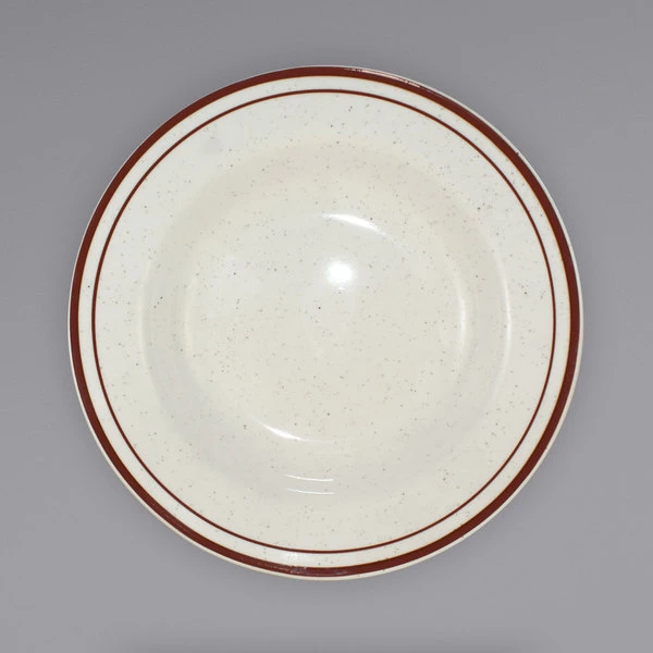 International Tableware GR-3 Granada 10 Oz. Ivory (American White) Brown Speckled Stoneware Deep Rim Soup Bowl - 24/Case 2 International Tableware GR-3 Granada 10 Oz. Ivory (American White) Brown Speckled Stoneware Deep Rim Soup Bowl - 24/Case - Image 2