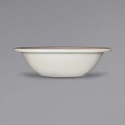 International Tableware GR-10 Granada 14 Oz. Ivory (American White) Brown Speckled Stoneware Grapefruit Bowl - 36/Case