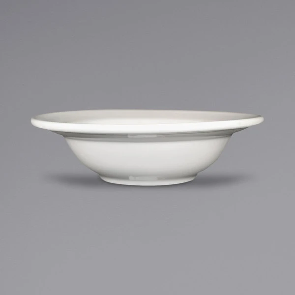 International Tableware NP-10 Newport 8 Oz. Ivory (American White) Embossed Stoneware Grapefruit Bowl - 36/Case 1 International Tableware NP-10 Newport 8 Oz. Ivory (American White) Embossed Stoneware Grapefruit Bowl - 36/Case