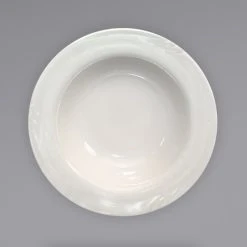 Alternative view of International Tableware NP-10 Newport 8 Oz. Ivory (American White) Embossed Stoneware Grapefruit Bowl - 36/Case