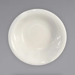 Alternative view of International Tableware VA-11 Valencia 5 Oz. Ivory (American White) Narrow Rim Rolled Edge Stoneware Fruit Bowl - 36/Case