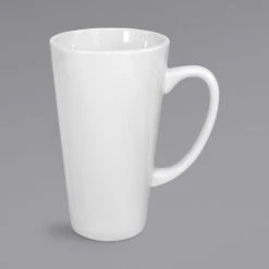 International Tableware 867-02 16 Oz. European White Stoneware Funnel Cup - 24/Case
