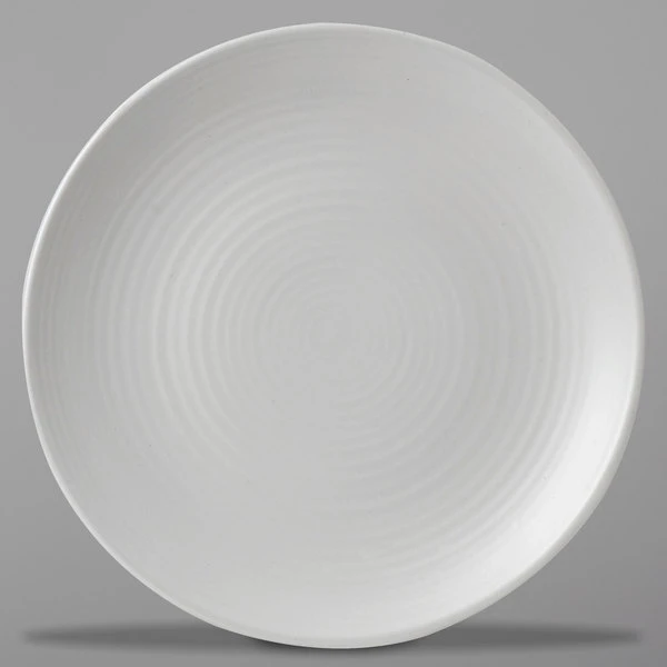 Dudson EP273 Evo 10 3/4" Matte Pearl Coupe Round Stoneware Plate By Arc Cardinal - 12/Case 1 Dudson EP273 Evo 10 3/4" Matte Pearl Coupe Round Stoneware Plate By Arc Cardinal - 12/Case