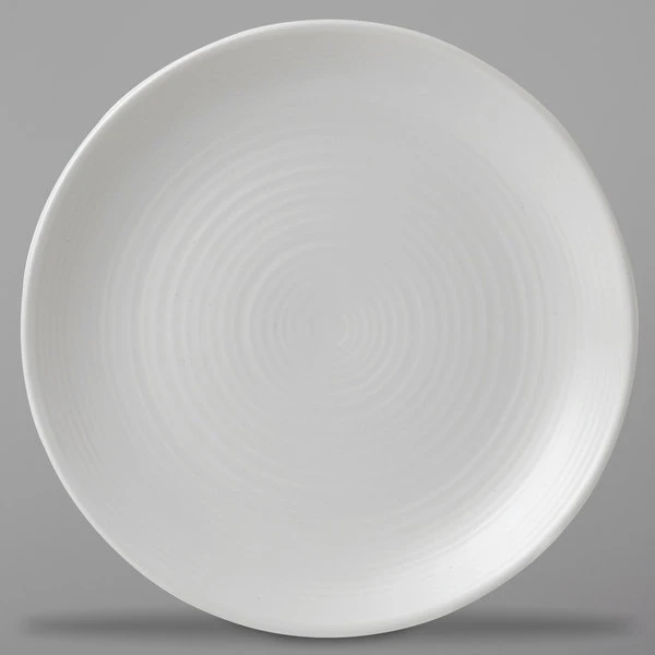 Dudson EP295 Evo 11 5/8" Matte Pearl Coupe Round Stoneware Plate By Arc Cardinal - 12/Case 1 Dudson EP295 Evo 11 5/8" Matte Pearl Coupe Round Stoneware Plate By Arc Cardinal - 12/Case