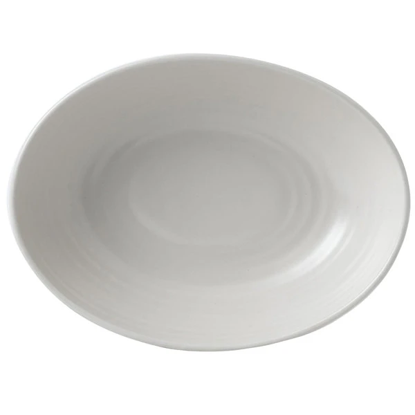 Dudson EP216 Evo 35 Oz. Matte Pearl Deep Oval Stoneware Bowl By Arc Cardinal - 24/Case 2 Dudson EP216 Evo 35 Oz. Matte Pearl Deep Oval Stoneware Bowl By Arc Cardinal - 24/Case - Image 2