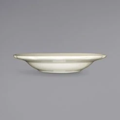 International Tableware VI-3 Victoria 12 Oz. Ivory (American White) Scalloped Edge Stoneware Deep Rim Soup Bowl - 24/Case