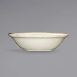 International Tableware VI-11 Victoria 6 Oz. Ivory (American White) Scalloped Edge Stoneware Fruit Bowl - 36/Case