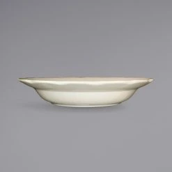 International Tableware VI-115 Victoria 26 Oz. Ivory (American White) Scalloped Edge Stoneware Pasta Bowl - 12/Case