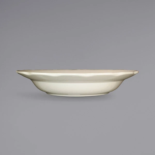 International Tableware VI-105 Victoria 20 Oz. Ivory (American White) Scalloped Edge Stoneware Pasta Bowl - 12/Case 1 International Tableware VI-105 Victoria 20 Oz. Ivory (American White) Scalloped Edge Stoneware Pasta Bowl - 12/Case