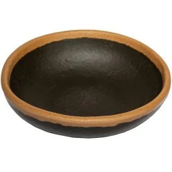 GET Enterprises GET B-35-BR Pottery Market 2.5 Oz. Glazed Brown Melamine Ramekin With Clay Trim - 48/Case
