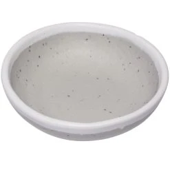 GET Enterprises GET B-35-DVG Pottery Market 2.5 Oz. Glazed Grey Melamine Ramekin With White Trim - 48/Case