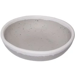 GET Enterprises GET B-55-DVG Pottery Market 4.5 Oz. Glazed Grey Melamine Ramekin With White Trim - 48/Case