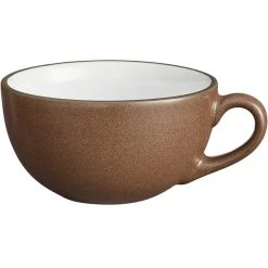 Alternative view of Acopa Embers 12 Oz. Hickory Brown Matte Stoneware Cup - 24/Case