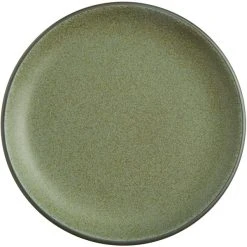 Alternative view of Acopa Embers 7 1/2" Moss Green Matte Coupe Stoneware Plate - 24/Case