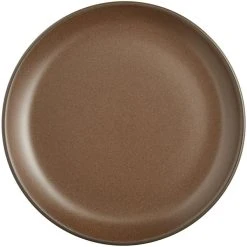 Alternative view of Acopa Embers 9 1/2" Hickory Brown Matte Coupe Stoneware Plate - 12/Case