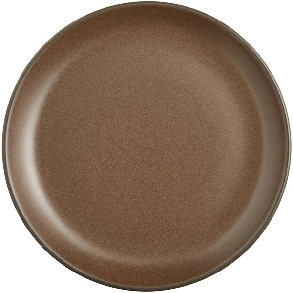 Acopa Embers 9 1/2" Hickory Brown Matte Coupe Stoneware Plate - 12/Case 2 Acopa Embers 9 1/2" Hickory Brown Matte Coupe Stoneware Plate - 12/Case - Image 2