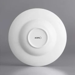 Acopa Liana 9 Oz. Bright White Embossed Lines Wide Rim Porcelain Soup Bowl - 12/Case 6 Acopa Liana 9 Oz. Bright White Embossed Lines Wide Rim Porcelain Soup Bowl - 12/Case -Acopa Sales 2067078