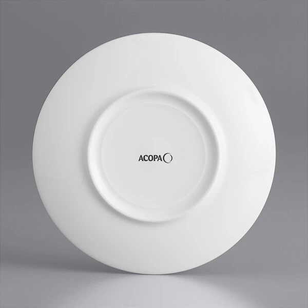 Acopa Liana 6" Bright White Embossed Lines Wide Rim Porcelain Plate - 36/Case 3 Acopa Liana 6" Bright White Embossed Lines Wide Rim Porcelain Plate - 36/Case - Image 3