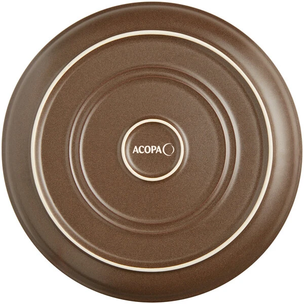 Acopa Embers 9 1/2" Hickory Brown Matte Coupe Stoneware Plate - 12/Case 3 Acopa Embers 9 1/2" Hickory Brown Matte Coupe Stoneware Plate - 12/Case - Image 3